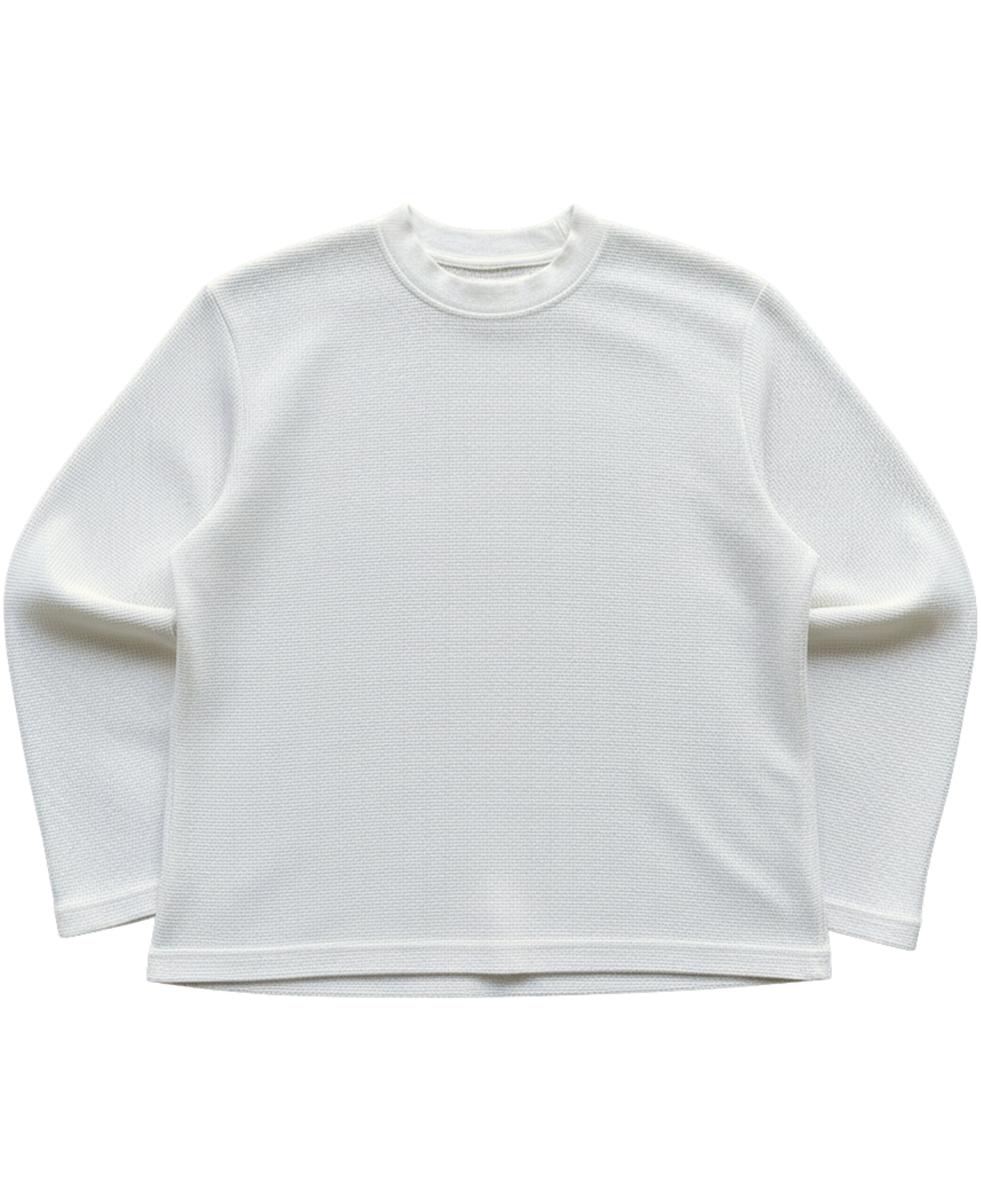 Off-white waffle knit oversized full-sleeve Front Design